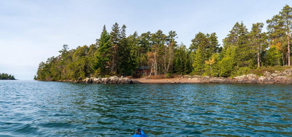 A view of Silver Island from the water in October 2022. Photo: Nathan Miller